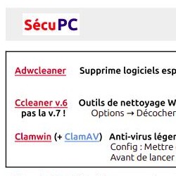 Outils de Sécurité Windows gratuits - SécuPC